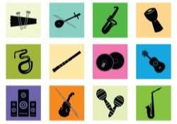 Silhouette Of Music Instrument