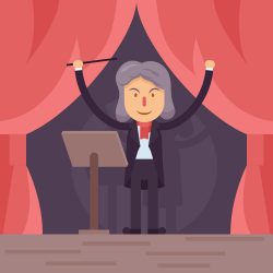 Standing Composer on Stage
