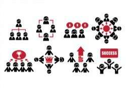 Working together icons
