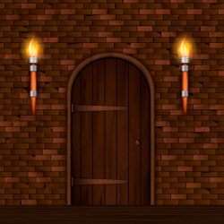 Vintage entrance door composition