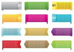 Volume Text Box Template Vectors