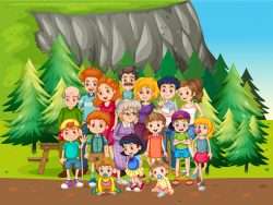 Family and park