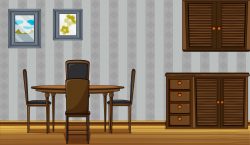 Wooden furniture in a home