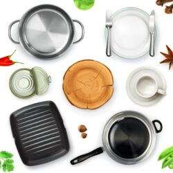 6 beautiful kitchenware design vector