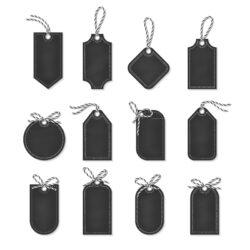 12 black blank hanging