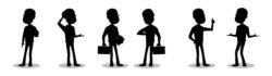 Business people silhouettes set