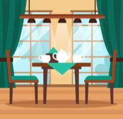 Clean restaurant design