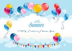 Color summer airball vector