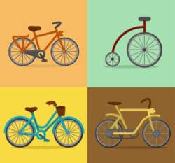 4 creative bicycle vector