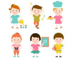 6 cute and lively children