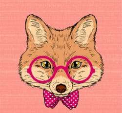 Fashion fox head vector