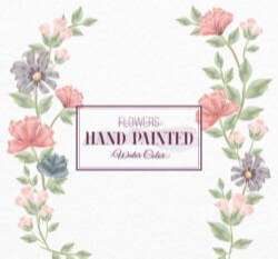 Freshman hand-painted flower box vector