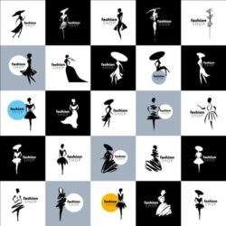 Girls and clothing fashion shop logos