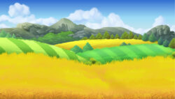 Golden Wheat Field Scenic Vector