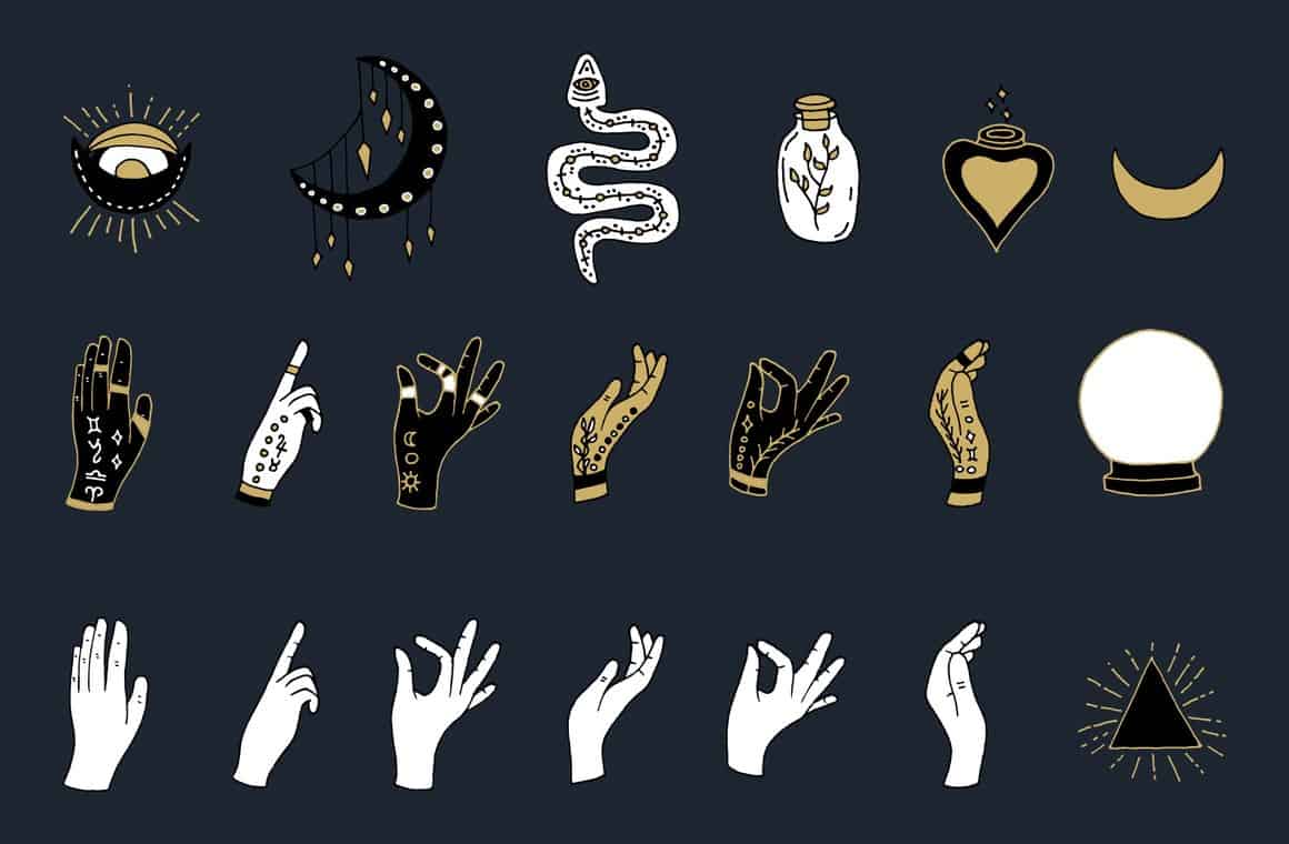 Hand Drawn Magical and Esoteric Elements png