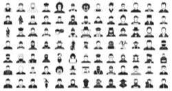 Man silhouette icon set vector