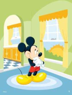 Mickey in the cartoon room