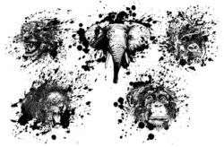 Painted Jungle Animals