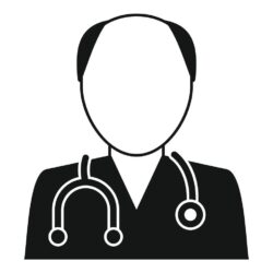 Podiatrist doctor icon, simple style