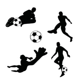 Vector illustration of the World Football Championship used for graphic design needs. silhouette ...