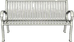 White bench vector