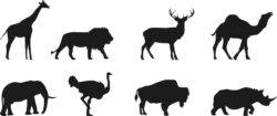 Wild Life Animals Silhouette Set