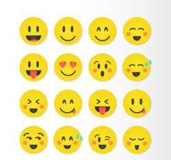 16 yellow cute round expression