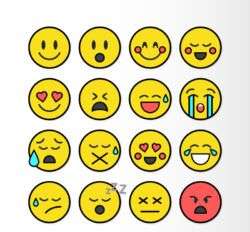 16 yellow round expression design