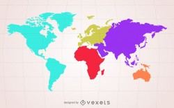 Cream worldmap silhouette