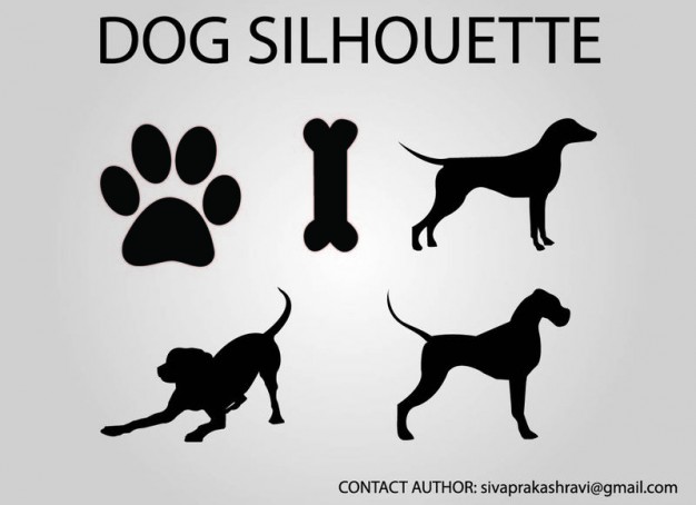 dog vector silhouette  Vector | Free Download