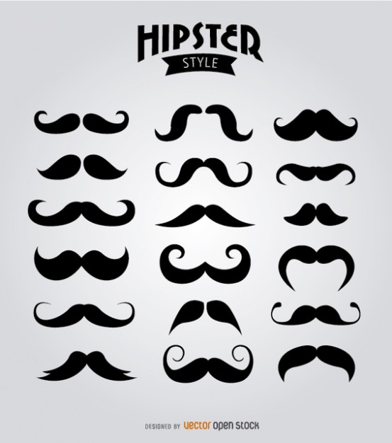 mustache collection  Vector | Free Download
